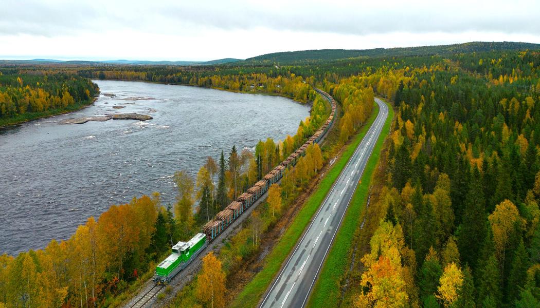 VR-Transpoints virkestransport i norra Finland. Foto: VR-Transpoint