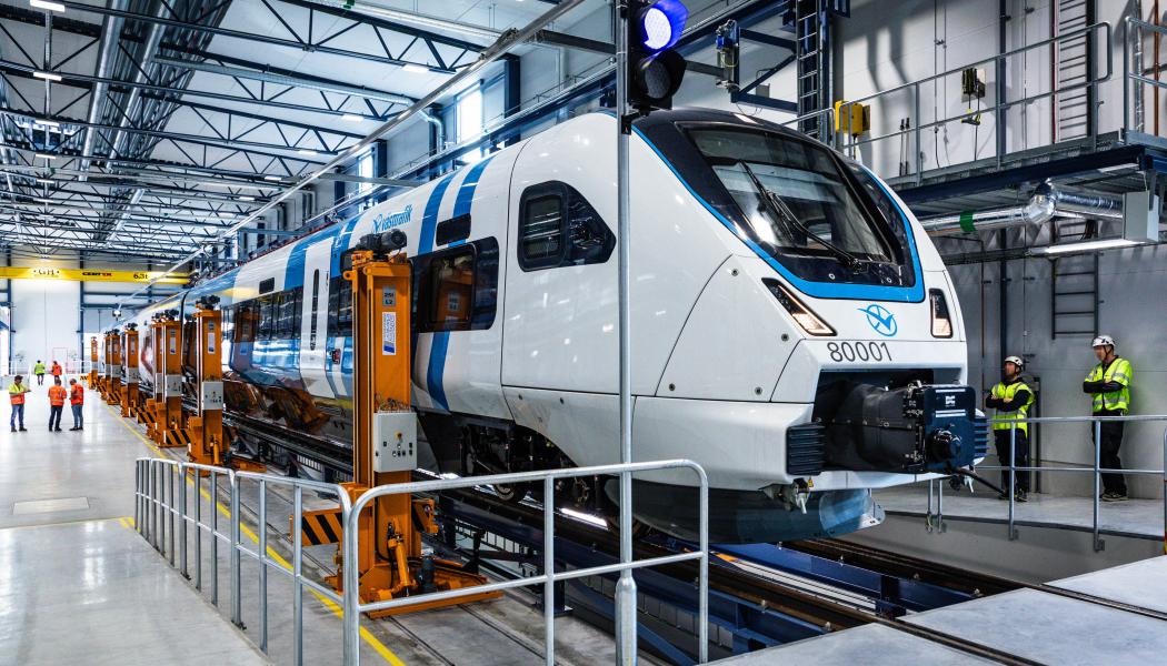 X80-tåg i nya Sävenäs depå. Foto: Eddie Löthman
