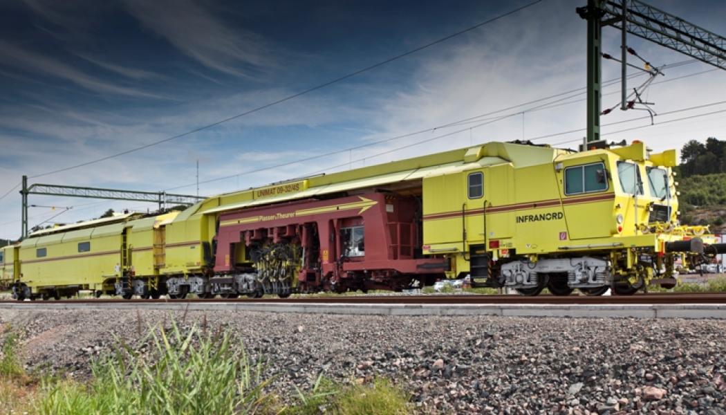 Hitachi Rail digitaliserar Infranords gula underhållståg med signalsystemen ERTMS och STM-ATC2. Foto: Infranord