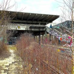 Spökstationen Münchens Olympiastation förvandlas till ungdomscentrum. Foto: Wikipedia Common, kredit: Robot 8A