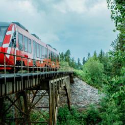 Den oelektrifierade Inlandsbanan är 105 mil lång och går till stora delar genom en befolkningsgles del av landet.
FOTO: Inlandsbanan