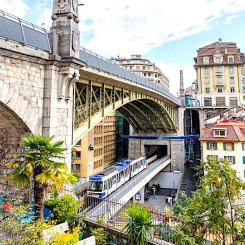 M2-linjen är ryggraden i kollektivtrafiken i Lausanne och används dagligen av ett stort antal resenärer. Genom moderniseringen ska kapaciteten öka utan att infrastrukturen behöver byggas ut i samma omfattning. Foto: Alstom