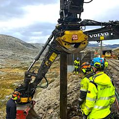 Underhåll av järnväg vid norska Bergenbanen. Foto: Bane NOR