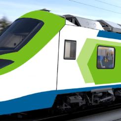 Tåget, designat och byggt för Ferrovie Nord Milano vid Alstoms produktionsanläggning i Italien, är baserat på Coradia Streams regionaltågsmodell. Illustration: Alstom