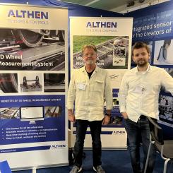 Mike Lindblom och Fredric Sandberg representerade Althen Sensors & Controls på järnvägsmässan Train & Rail.