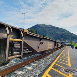 Den utökade kapaciteten på Nygårdstangen motsvarar upp till 40 000 släp per år mellan Oslo och Bergen.
FOTO: Marius Martinsen Vatvedt, Bane NOR
