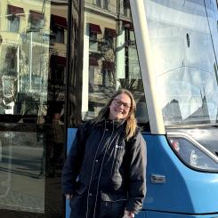 Spårvagnsföraren Merja Alm Foto: Göteborgs spårvägar