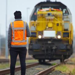 Alstom testar automatisering på ett växlingslok nära Breda, Nederländerna. Foto: Alstom