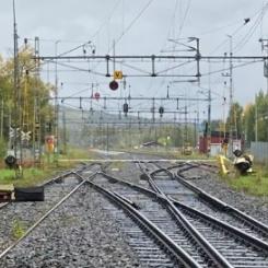 Berörda driftplatser är Träskholm, Myrheden och Älvsbyn. Totalt ska sex stycken spårväxlar bytas ut. Foto: Trafikverket