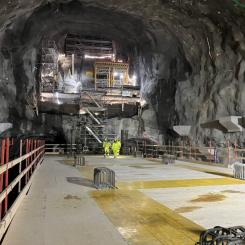 Hammarby kanal: arbete med form och armering av högväggar och bjälklag. Bild: Region Stockholm.