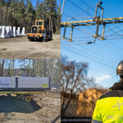NRC Group Sverige rustar upp sträckan Bräcke–Bispgården i Jämtland på uppdrag av Trafikverket. Foto: NRC