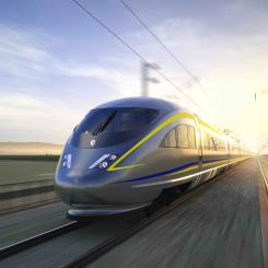 Från och med 2029 kommer Kaliforniens höghastighetstågsystem att köra från San Francisco till Los Angeles på under tre timmar. Foto: State of California