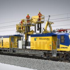 De mer än 500 kW starka elektriska maskinerna kommer att levereras i slutet av 2025, för vilka en option på ytterligare 46 generatorer också kan lösas in. Foto: Plasser & Theurer