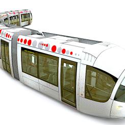 De nya 43-metersvagnarna produceras helt och hållet i Frankrike av Alstom och kommer att kunna ta upp till 300 passagerare – motsvarande fyra bussars kapacitet. Bild: Alstom