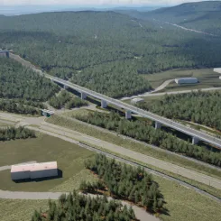 Satsningen gäller bland annat en av de mest belastade sträckorna i Västernorrland, där dubbelspår nu kan byggas ut under planperioden. Bild: Trafikverket