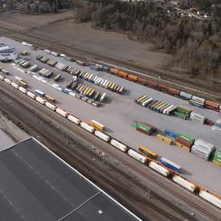 Eskilstuna Kombiterminal. Foto: Eskilstuna Logistik