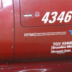 ERTMS-märkning på ett Thalys-tåg. Foto: Alex59330/Wikimedia Commons/https://commons.wikimedia.org/wiki/File:Inscription_ERTMS_sur_un_Thalys.jpg