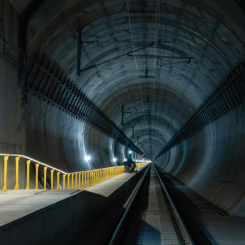 Den 20,6 kilometer långa Blix-tunneln, som är Nordens längsta, har halverat restiden mellan Oslo och Ski. Foto: Bane Nor