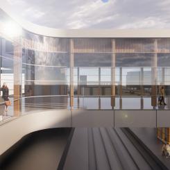 Norra bron kommer att underlätta för stora mängder resenärer att ta sig smidigt till och från spåren. Illustration: Sweco