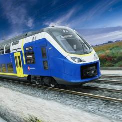 Coradia Stream. Fler sittplatser: 360 respektive 390 sittplatser (tidigare 350 respektive 259/320 sittplatser). Foto: Alstom Transport