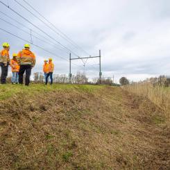 Grävlingstunnlar, till vänster i bilden, under Nederländska stambanan mellan orterna Bosch och Boxtel. Foto: Infrastrukturmyndigheten ProRail