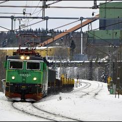 Green Cargo tåg utanför Grängesberg 2012. Foto: Wikimedia Commons