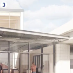 Den nya entrén i den södra delen av Häggviks pendeltågstation. Bild: Trafikverket