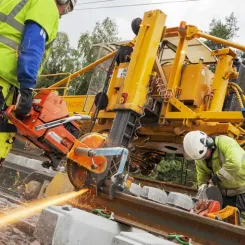Växlar och spår byts ut. Foto: Trafikverket