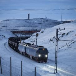 Trafiken låg nere i 65 dagar, med ekonomiska förluster för LKAB på omkring 100 miljoner kronor per dag. Foto: LKAB