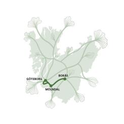 Illustration över järnvägssträckan Fotograf/Källa: VGR