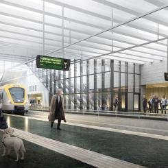 Keep the company levererar system för glas- och dörrpartier till Västlänken. Foto: Keep the company