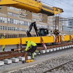 Kirowkran i tomteboda. Foto: Trafikverket