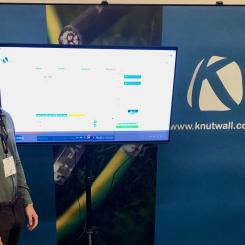 Fredrik Modh, försäljningschef på Knutwall, representerade företaget på järnvägsmässan Elmia Nordic Rail.
