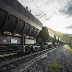 Malmvagnar på Malmbanan. Fotograf: Hans Berggren