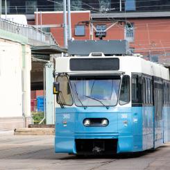 Nyrenoverad version av M31 levererad av Skoda, Tjeckien, till Göteborgs Spårvägar 24 april 2025. Foto: Göteborgs Spårvägar