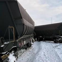 Urspårning på Malmbanan. Bild: Trafikverket