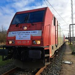 DB Cargo har tillsammans med DB Cargo Scandinavia och Trafikverket möjliggjort för transport med extra långa godståg, uppemot 835 meter långa, mellan Tyskland, Danmark och Sverige. Foto: DB Cargo