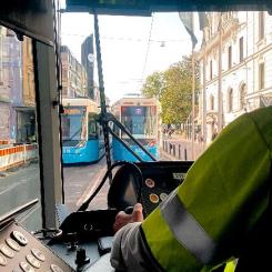 Fredrik Lilja på TLI tycker att det här utbytet av kunskap gynnar både Göteborgs Spårvägar och MTR.
 Foto: Göteborgs spårvägar