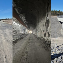 Projektet innebär nyproduktion av järnväg med en hög andel tunnelarbeten.  Foto: Omexom