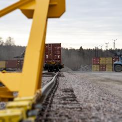 Stenvalls terminal vid sågverket på Lövholmen i Piteå. Foto: Göteborgs hamn