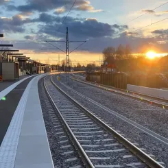 Den nya plattformen vid Nyköpings resecentrum. Foto: Trafikverket