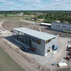 Pågående arbete med Siemens verkstad i Hallsberg. Foto: Pressbild Train Alliance