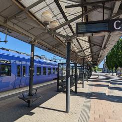Pågatågen av typen X61 i Hässleholm. Foto: Wikimedia Commons