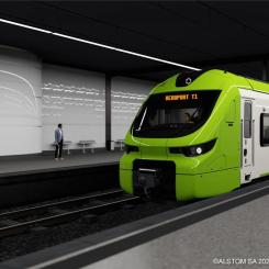 Alstom presenterade nyligen designen av de nya Coradia Stream-enplans-tågen för Ferrocarrils de la Generalitat de Catalunya (FGC) på "Tomorrow Mobility World Congress" i Barcelona. BILD: Alstom