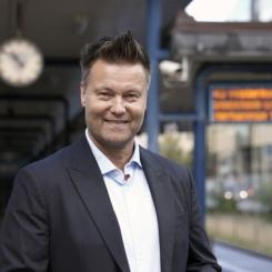 – Under året har vi rustat järnvägen mer än någonsin för att den ska bli mer pålitlig. Nästa år gör vi ännu fler arbeten, säger Thomas Andersson, avdelningschef på Trafikverket. Foto: Pia Tallgren