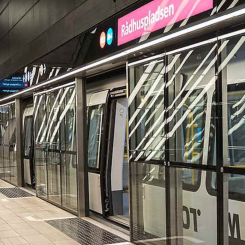 Metrostationen Rådhuspladsen i Köpenhamn. Foto: Malmö stad