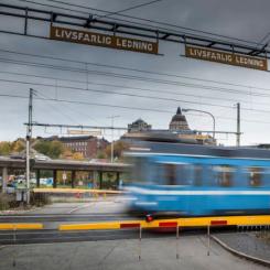 Snart öppnar en ny planskild korsning vid Frescati. Foto: SL
