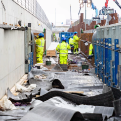 På grund av Fyrspårsbygget får Alnarpsån en ny sträckning - och mer än en fördubblad kapacitet av vattenflödet. Foto: Trafikverket