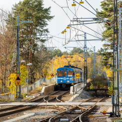 Saltsjöbanans tågtrafik återupptas  mellan Saltsjö-Järla och övriga stationer. Foto: Mikael Ullén/Region Stockholm