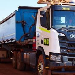 Scania och det australiensiska företaget Fortescue ska utveckla vägtransporttåg för gruvdrift Foto: Scania